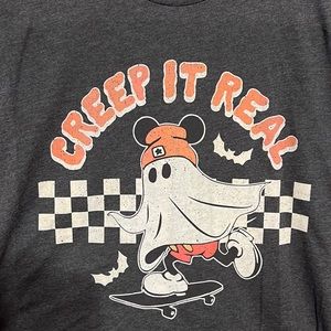 Disney Halloween Skater Mickey T-Shirt Size Large
